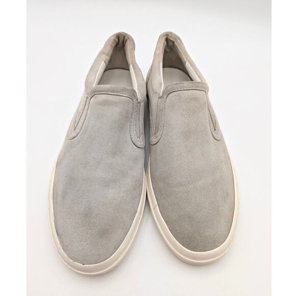 Vince Fairfax Suede Slip-On Sneaker Shoes Round Toe Men's Smoke Size US8M EU41 - Picture 3 of 12